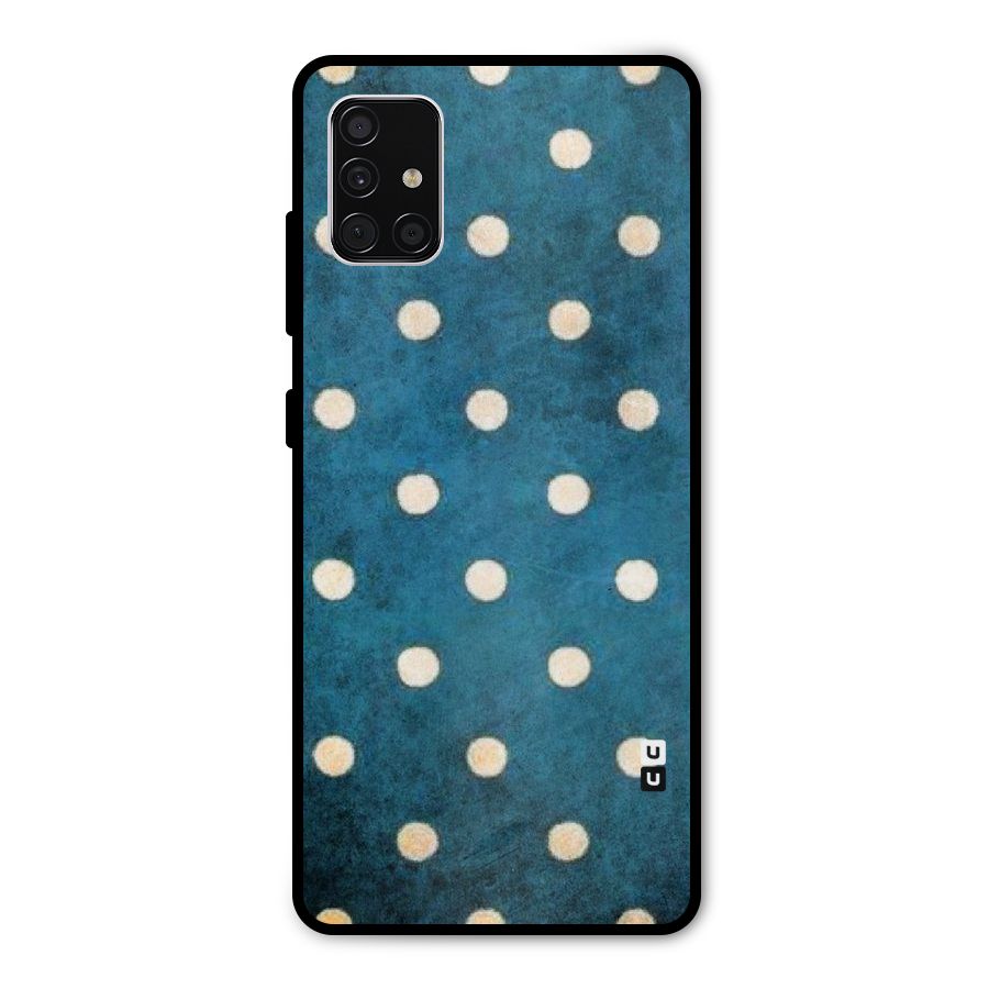 Classic Blue Polka Metal Back Case for Galaxy A51