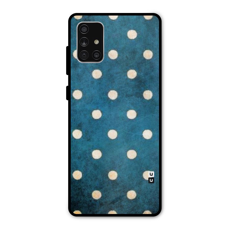 Classic Blue Polka Metal Back Case for Galaxy A71