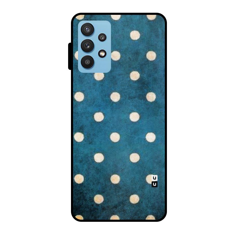 Classic Blue Polka Metal Back Case for Galaxy M32 5G