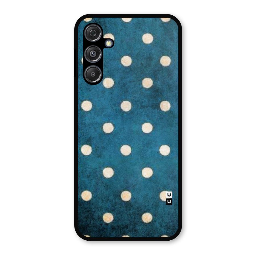 Classic Blue Polka Metal Back Case for Galaxy M34 5G