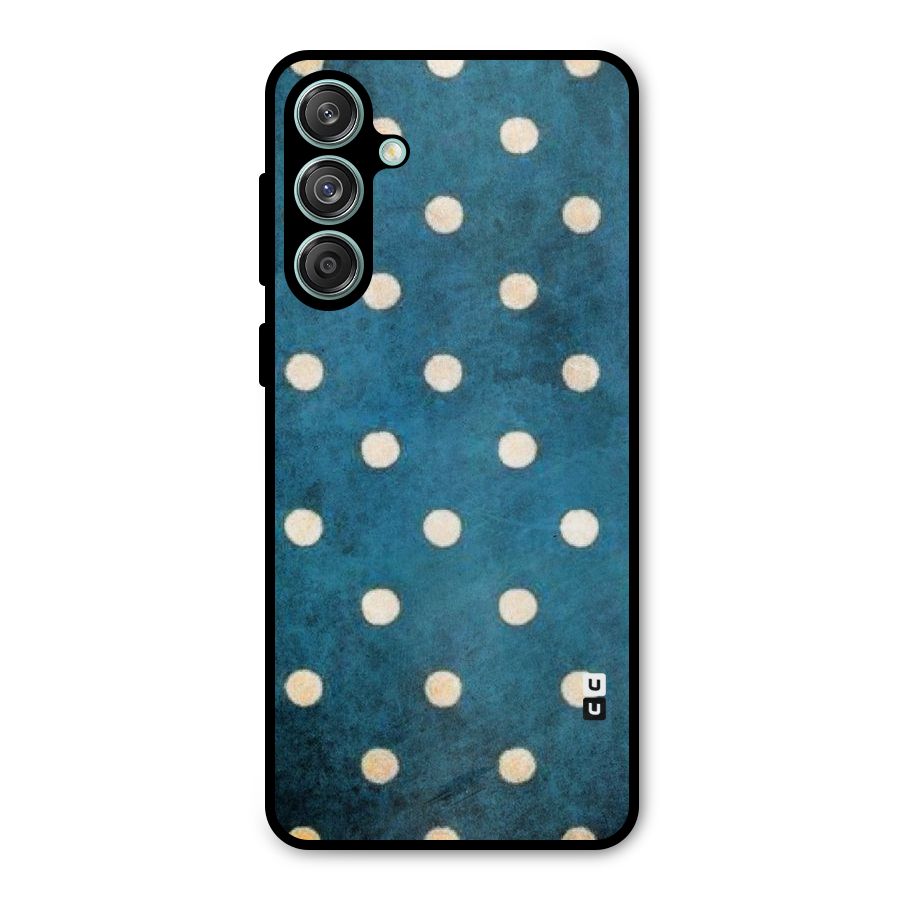 Classic Blue Polka Metal Back Case for Galaxy M55 5G