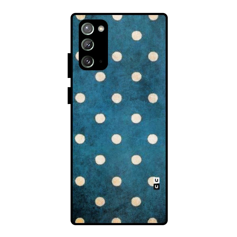 Classic Blue Polka Metal Back Case for Galaxy Note 20