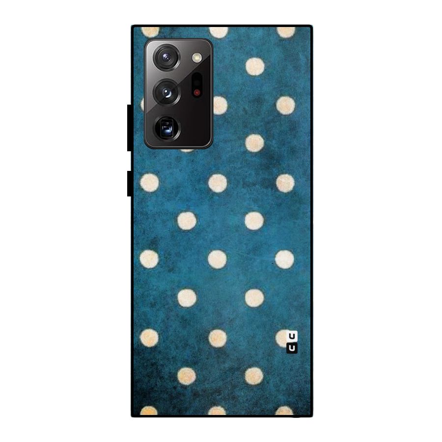 Classic Blue Polka Metal Back Case for Galaxy Note 20 Ultra