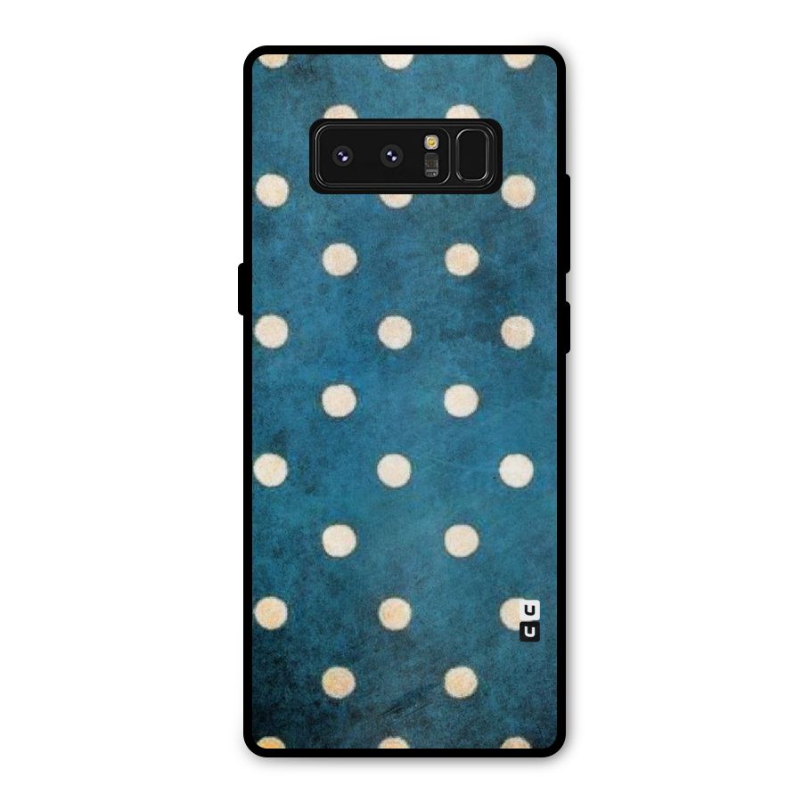 Classic Blue Polka Metal Back Case for Galaxy Note 8