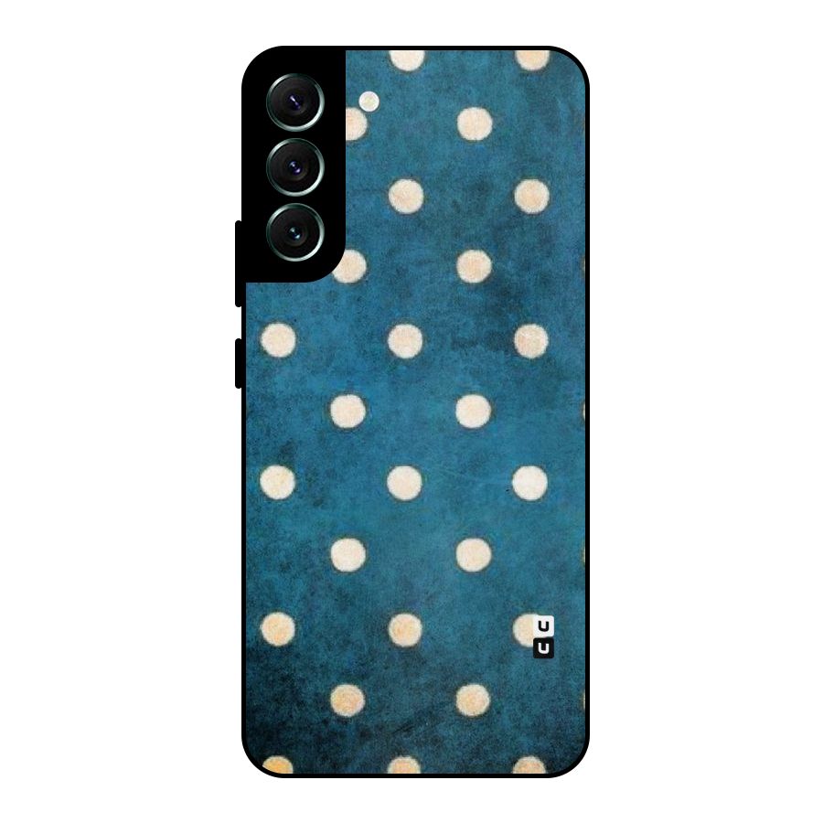 Classic Blue Polka Metal Back Case for Galaxy S22 Plus 5G