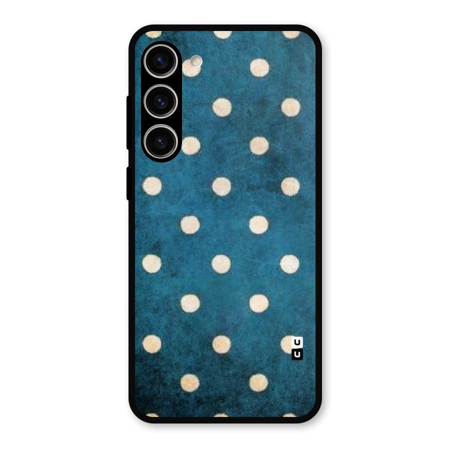 Classic Blue Polka Metal Back Case for Galaxy S23 Plus