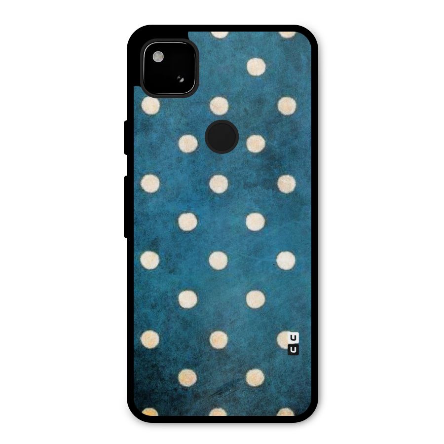 Classic Blue Polka Metal Back Case for Google Pixel 4a