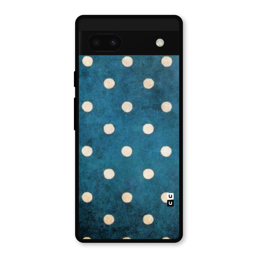 Classic Blue Polka Metal Back Case for Google Pixel 6a