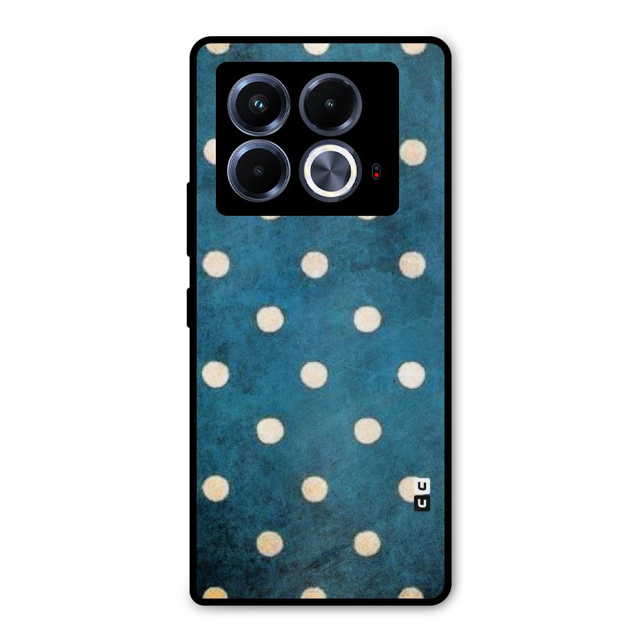 Classic Blue Polka Metal Back Case for Infinix Note 40 5G