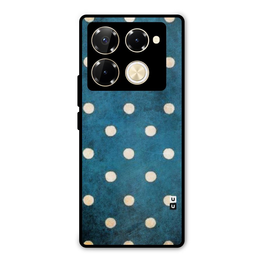 Classic Blue Polka Metal Back Case for Infinix Note 40 Pro Plus