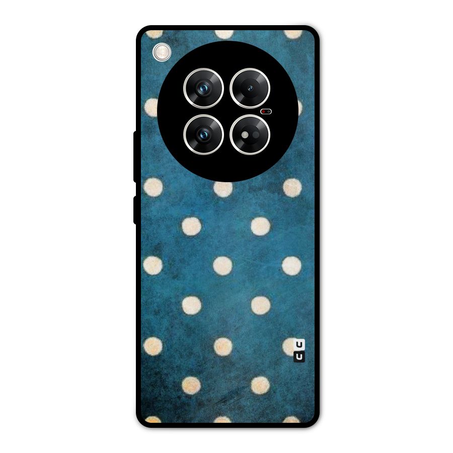 Classic Blue Polka Metal Back Case for Infinix Zero 40 5G