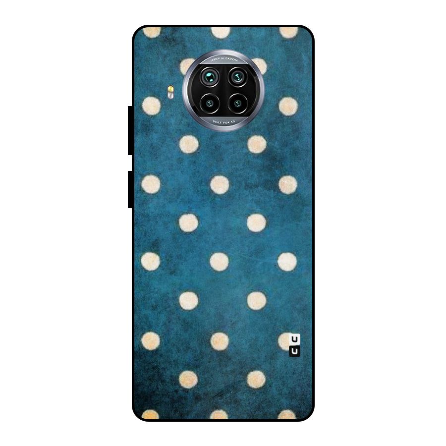 Classic Blue Polka Metal Back Case for Mi 10i