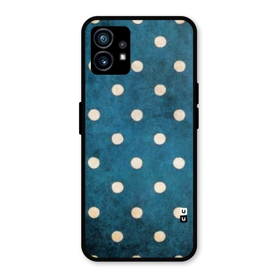 Classic Blue Polka Metal Back Case for Nothing Phone 1
