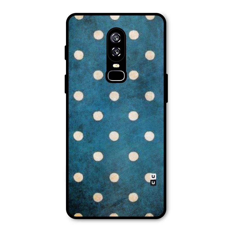 Classic Blue Polka Metal Back Case for OnePlus 6