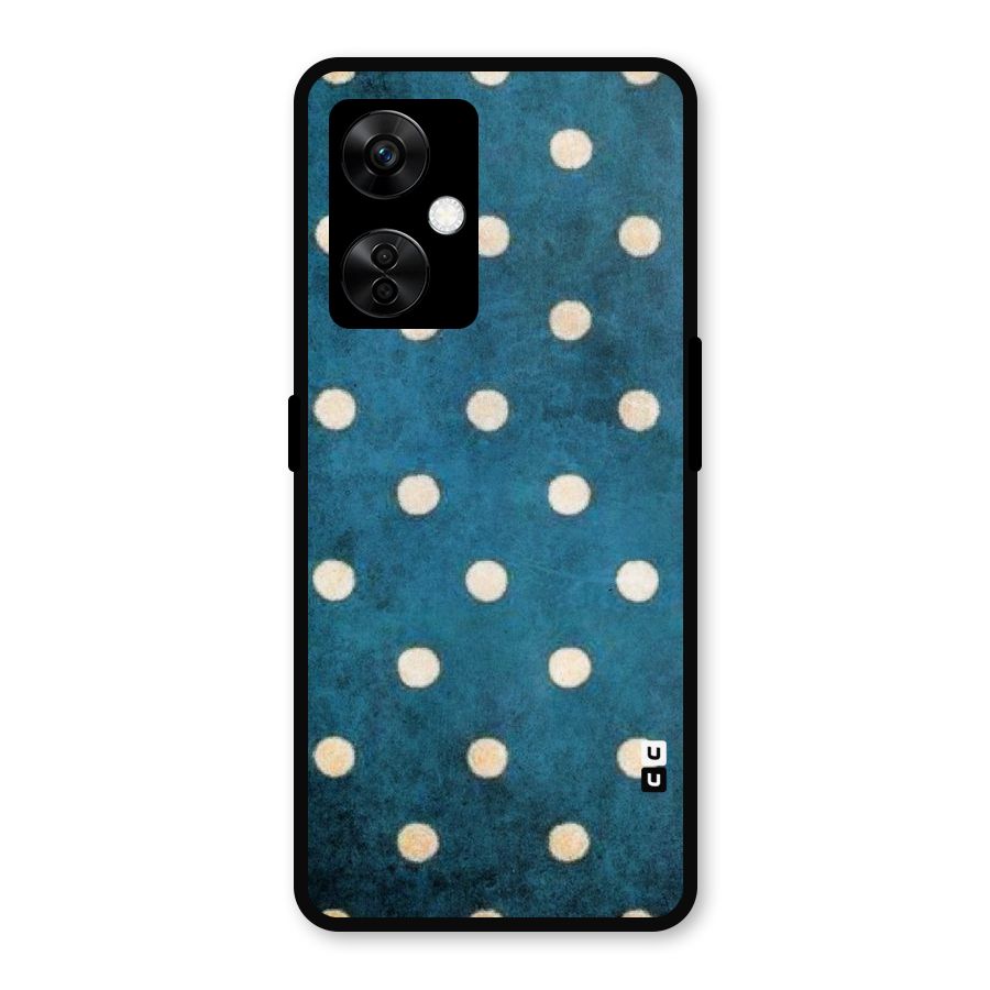 Classic Blue Polka Metal Back Case for OnePlus Nord CE 3 Lite