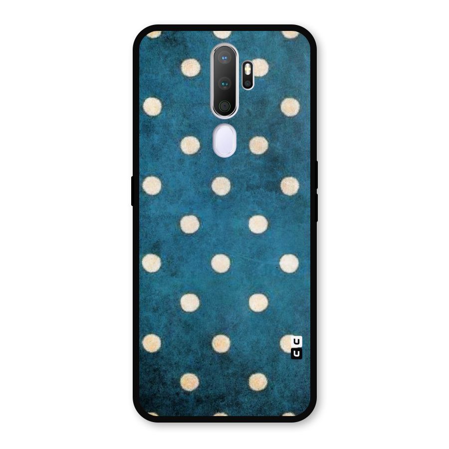 Classic Blue Polka Metal Back Case for Oppo A9 (2020)
