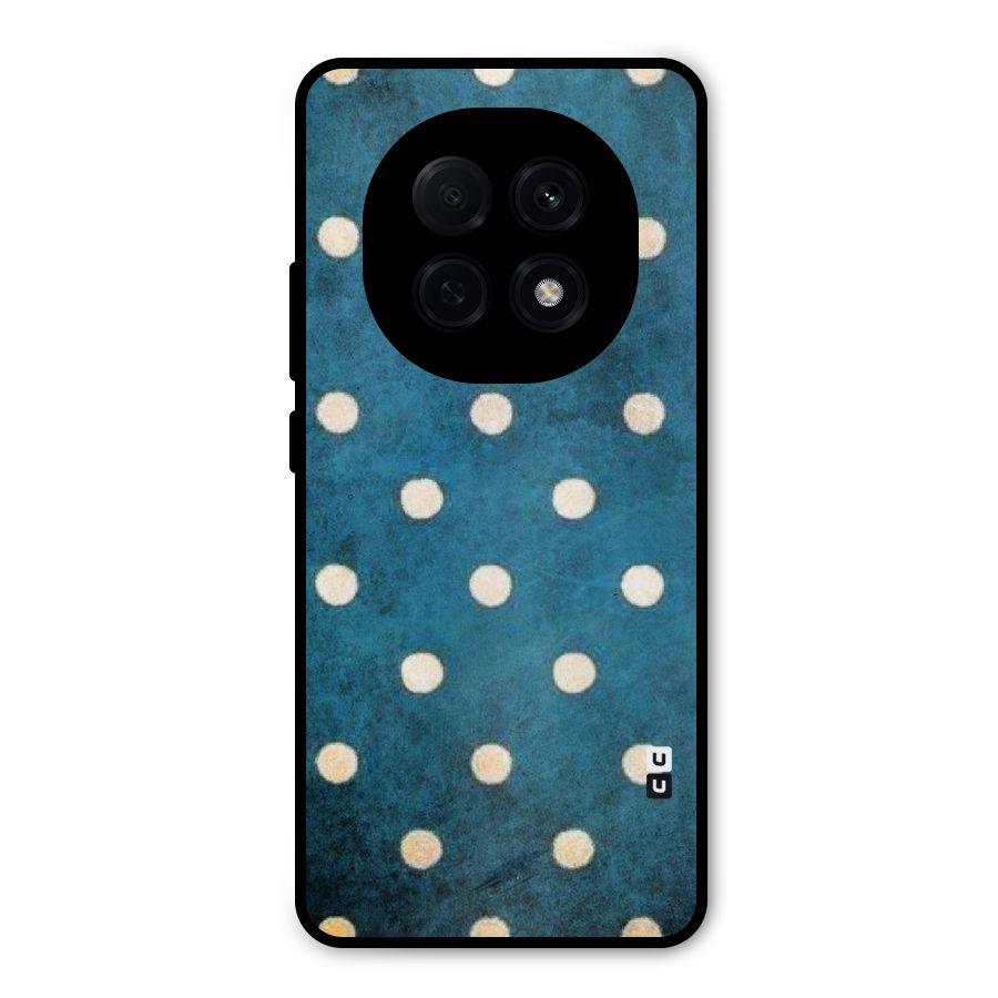 Classic Blue Polka Metal Back Case for Oppo F29 Pro