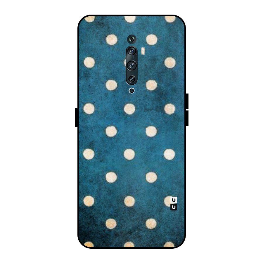 Classic Blue Polka Metal Back Case for Oppo Reno2 F
