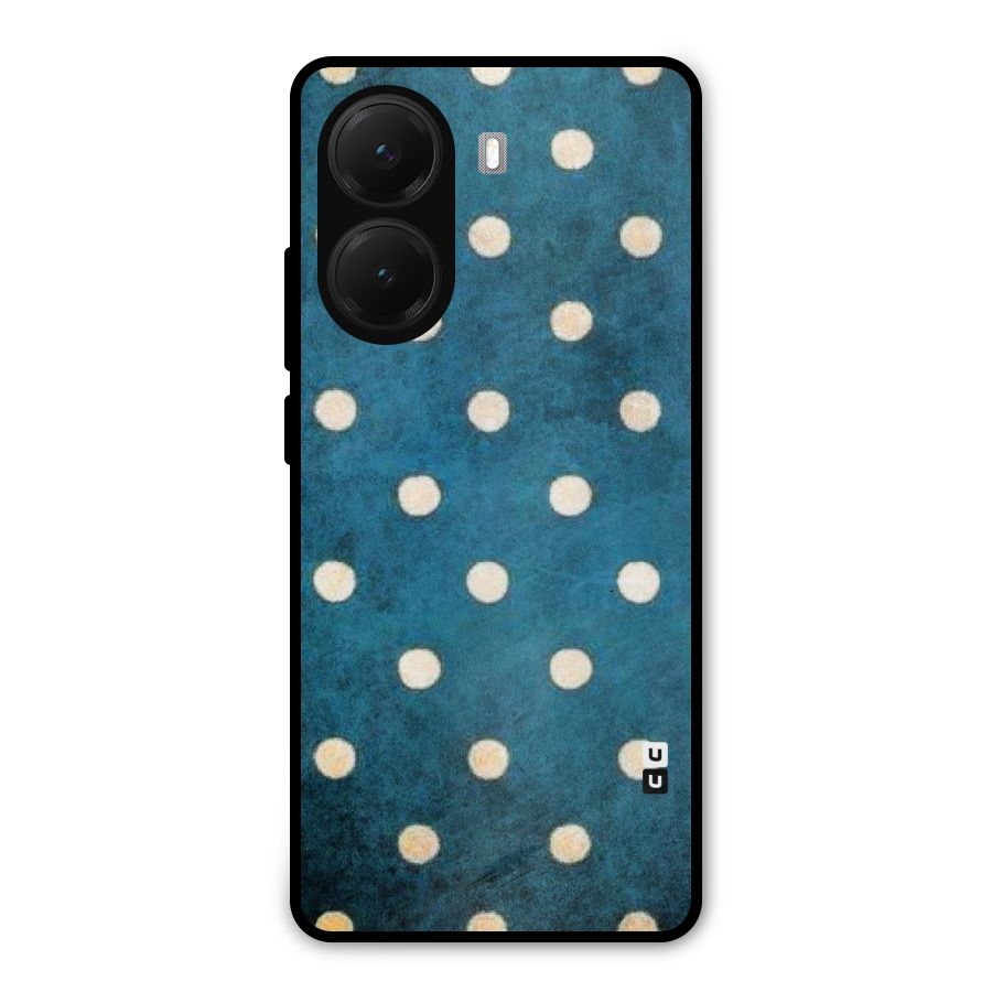 Classic Blue Polka Metal Back Case for Poco X7 Pro