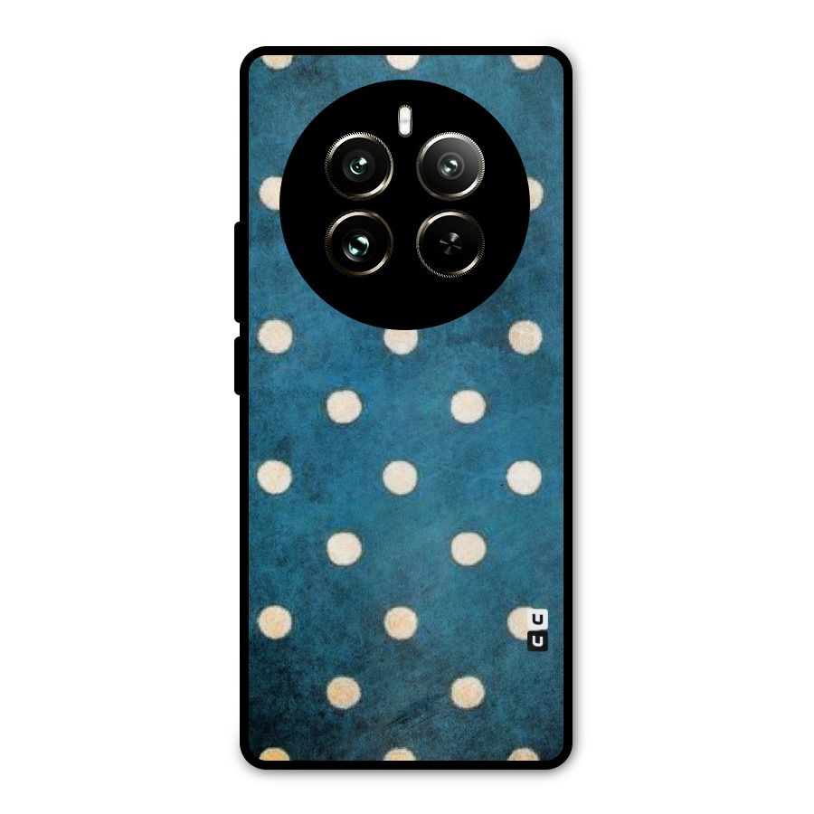Classic Blue Polka Metal Back Case for Realme 12 Pro