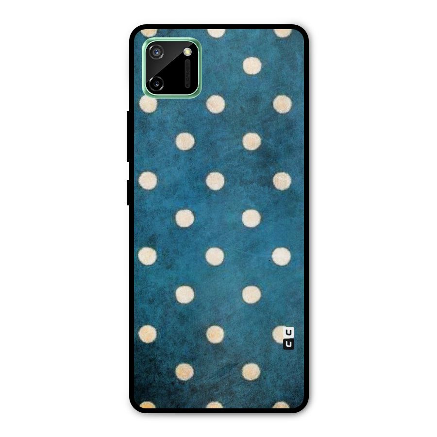 Classic Blue Polka Metal Back Case for Realme C11