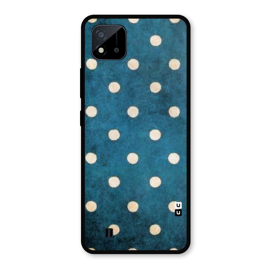 Classic Blue Polka Metal Back Case for Realme C11 2021