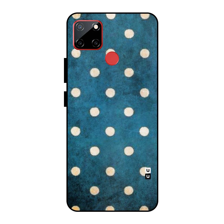 Classic Blue Polka Metal Back Case for Realme C12