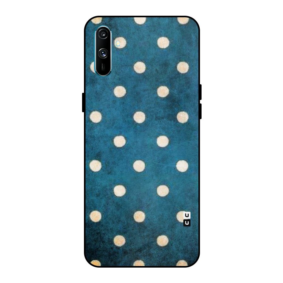 Classic Blue Polka Metal Back Case for Realme C3