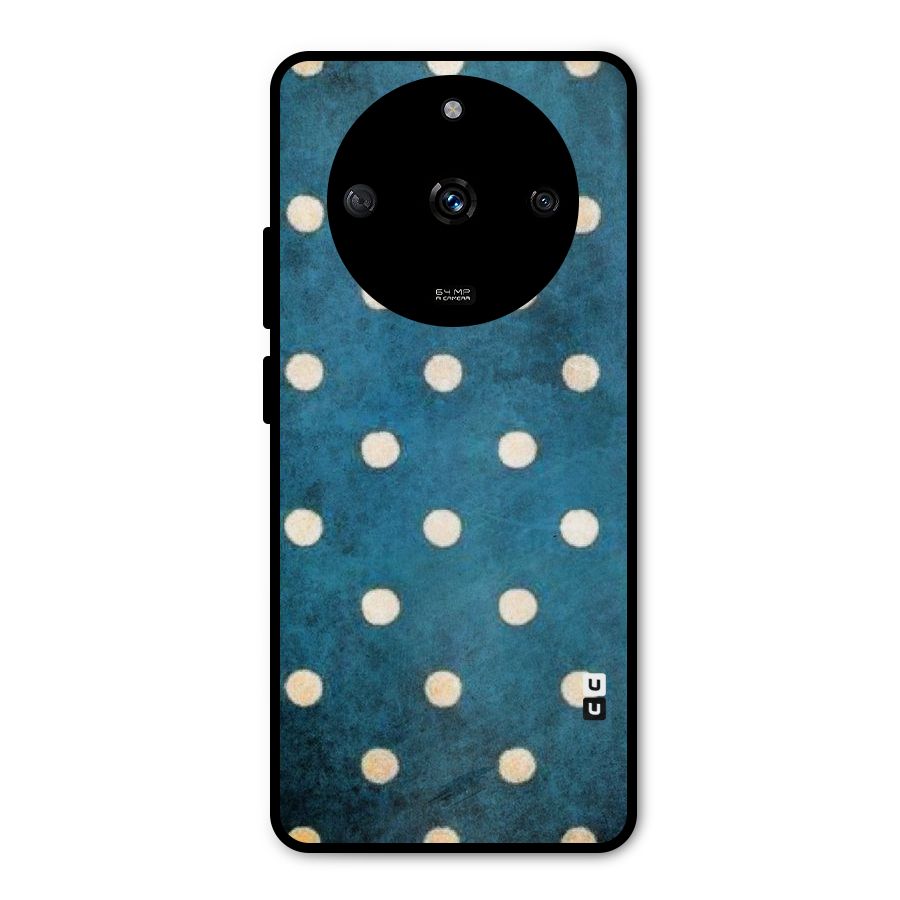 Classic Blue Polka Metal Back Case for Realme Narzo 60 5G