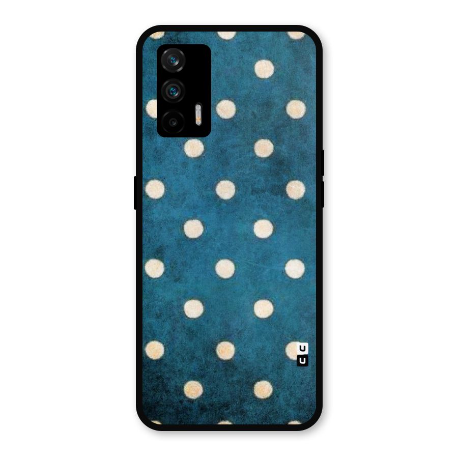 Classic Blue Polka Metal Back Case for Realme X7 Max