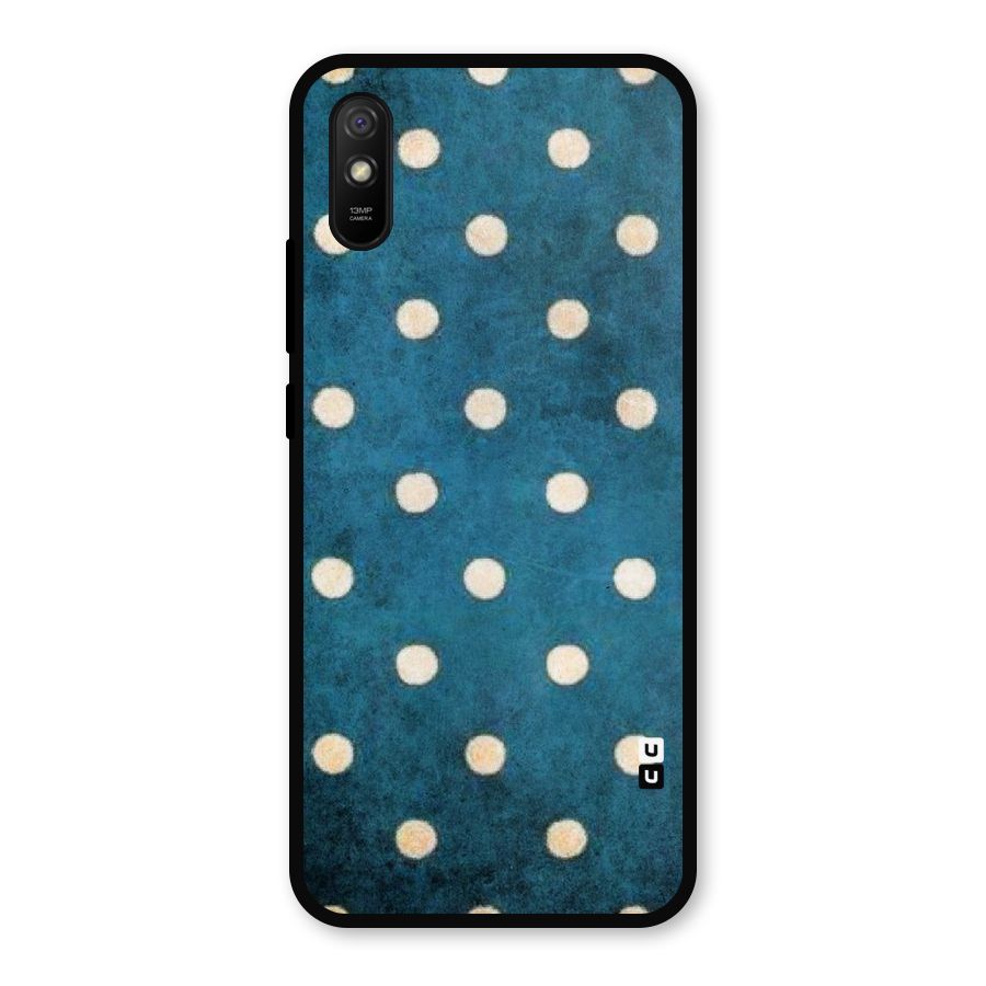 Classic Blue Polka Metal Back Case for Redmi 9i