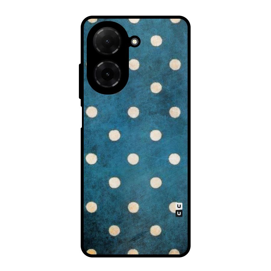 Classic Blue Polka Metal Back Case for Redmi A5 4G
