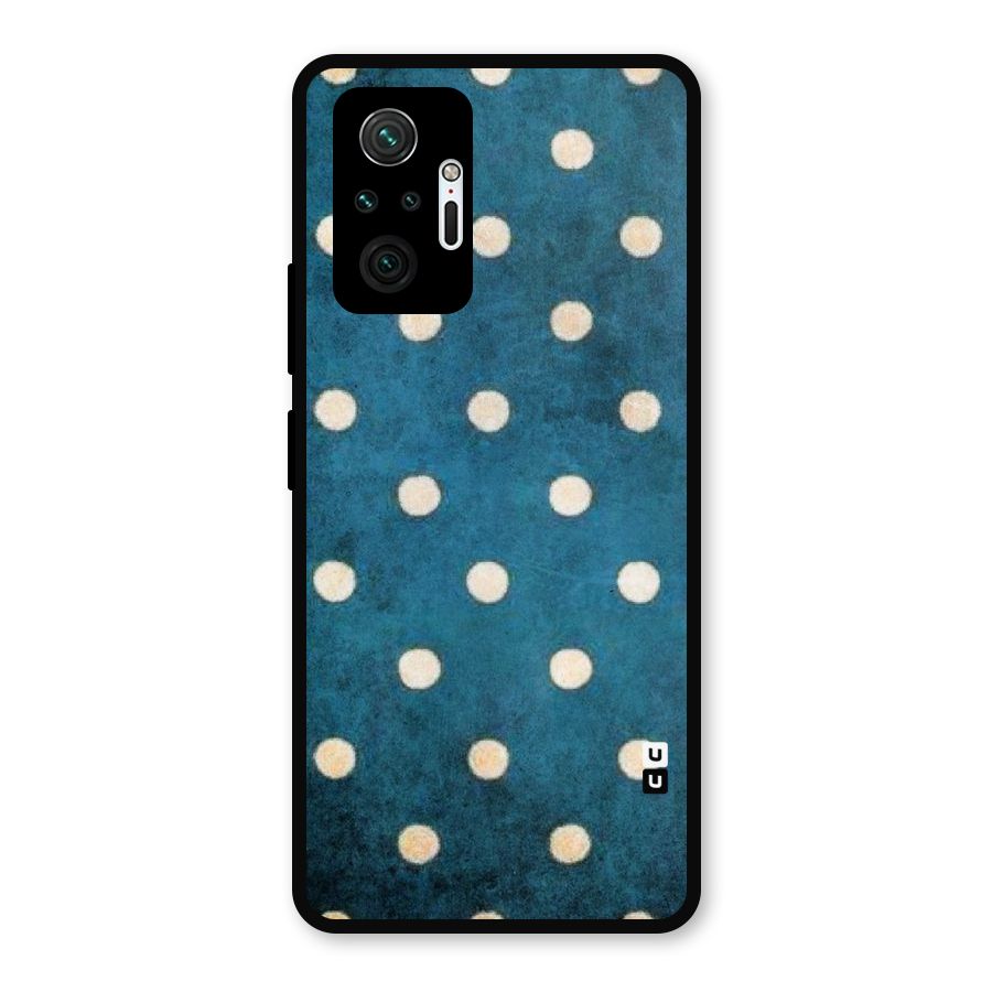 Classic Blue Polka Metal Back Case for Redmi Note 10 Pro Max