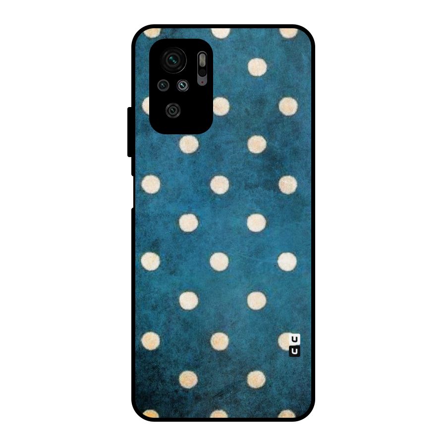 Classic Blue Polka Metal Back Case for Redmi Note 11 SE
