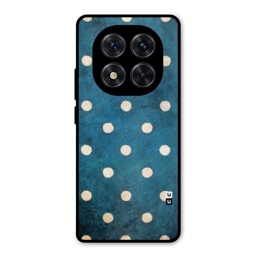 Classic Blue Polka Metal Back Case for Redmi Note 14 Pro 5G