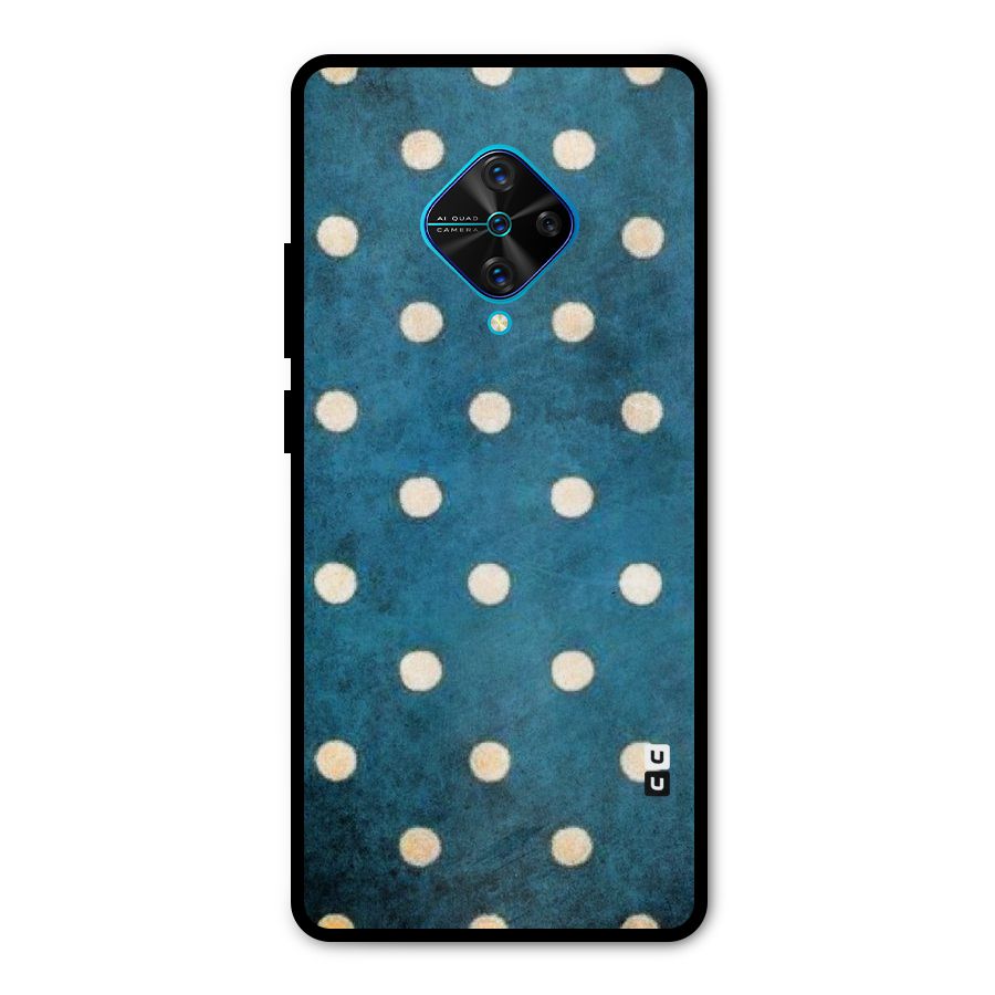Classic Blue Polka Metal Back Case for Vivo S1 Pro