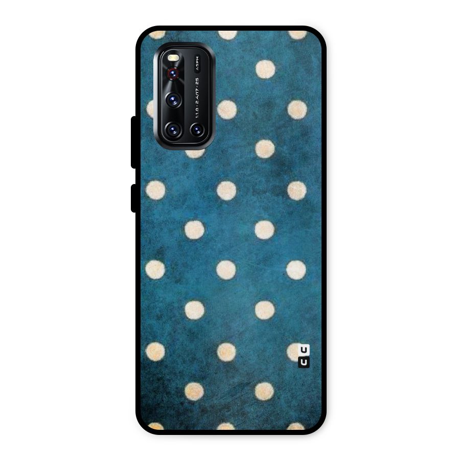 Classic Blue Polka Metal Back Case for Vivo V19