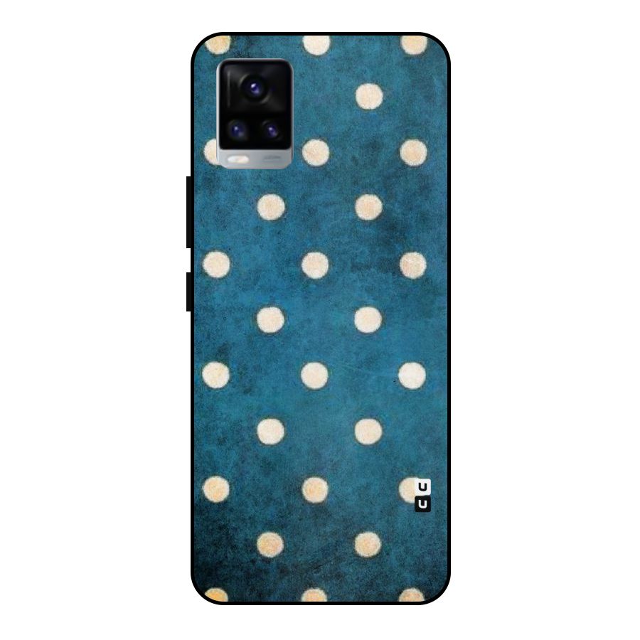 Classic Blue Polka Metal Back Case for Vivo V20