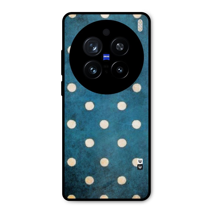 Classic Blue Polka Metal Back Case for Vivo X200 Pro