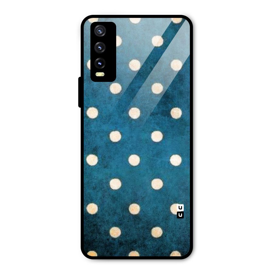 Classic Blue Polka Metal Back Case for Vivo Y20g