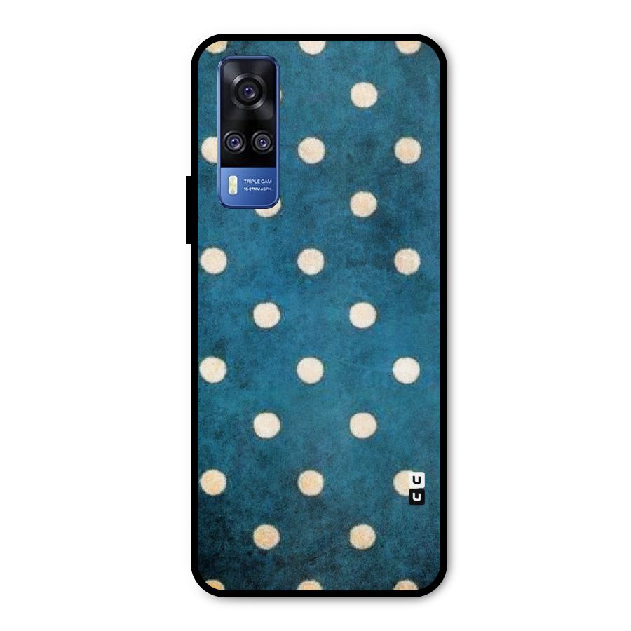 Classic Blue Polka Metal Back Case for Vivo Y31