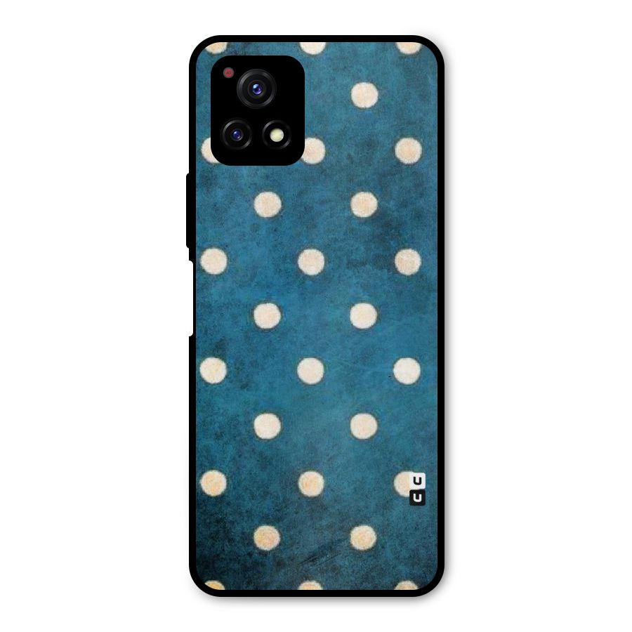 Classic Blue Polka Metal Back Case for Vivo Y72 5G