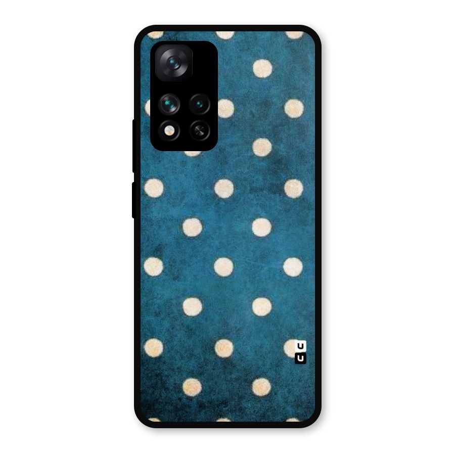 Classic Blue Polka Metal Back Case for Xiaomi 11i Hypercharge 5G