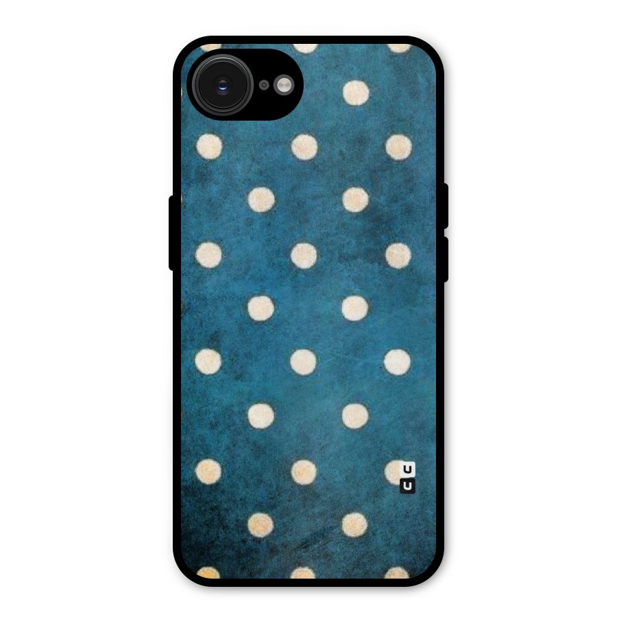 Classic Blue Polka Metal Back Case for iPhone 16e