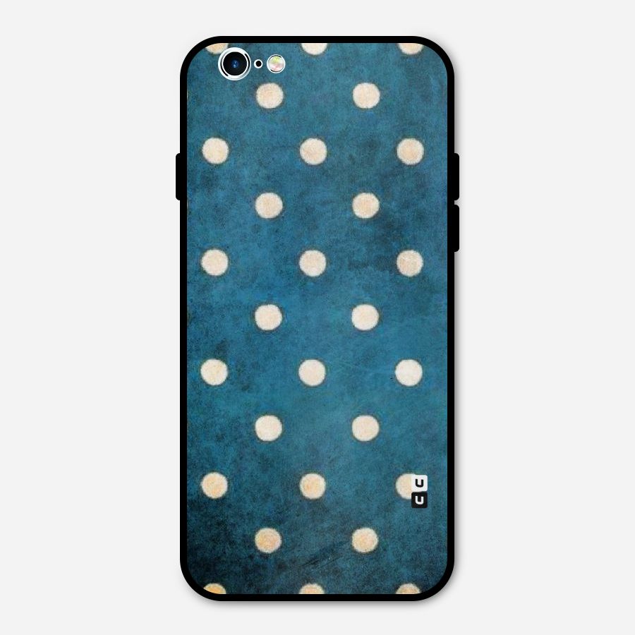 Classic Blue Polka Metal Back Case for iPhone 6 6s