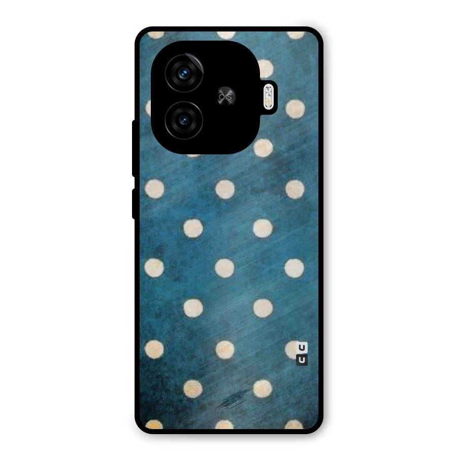 Classic Blue Polka Metal Back Case for iQOO Neo 10R