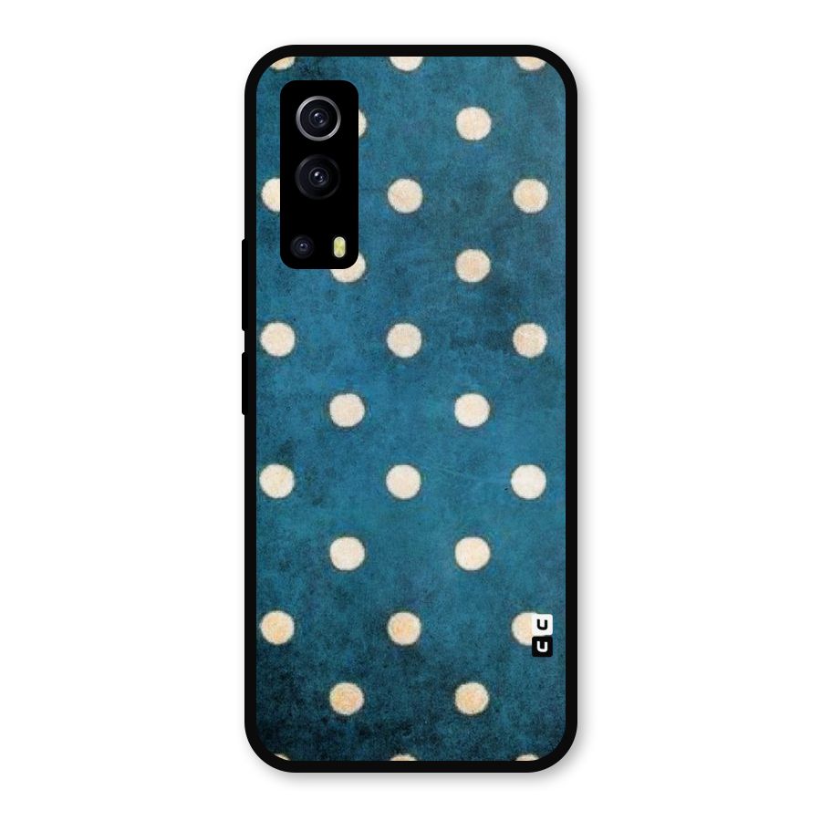 Classic Blue Polka Metal Back Case for iQOO Z3