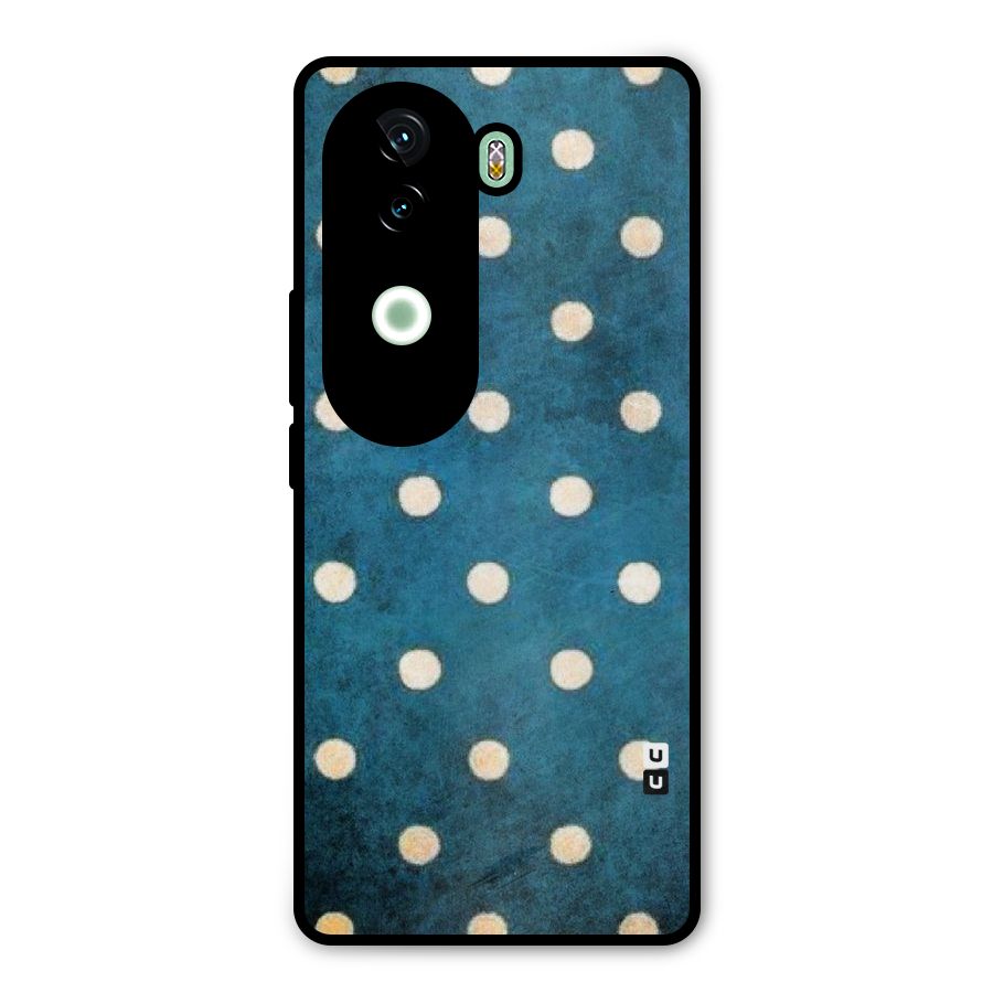 Classic Blue Polka Metal Back Case for iQOO Z9s