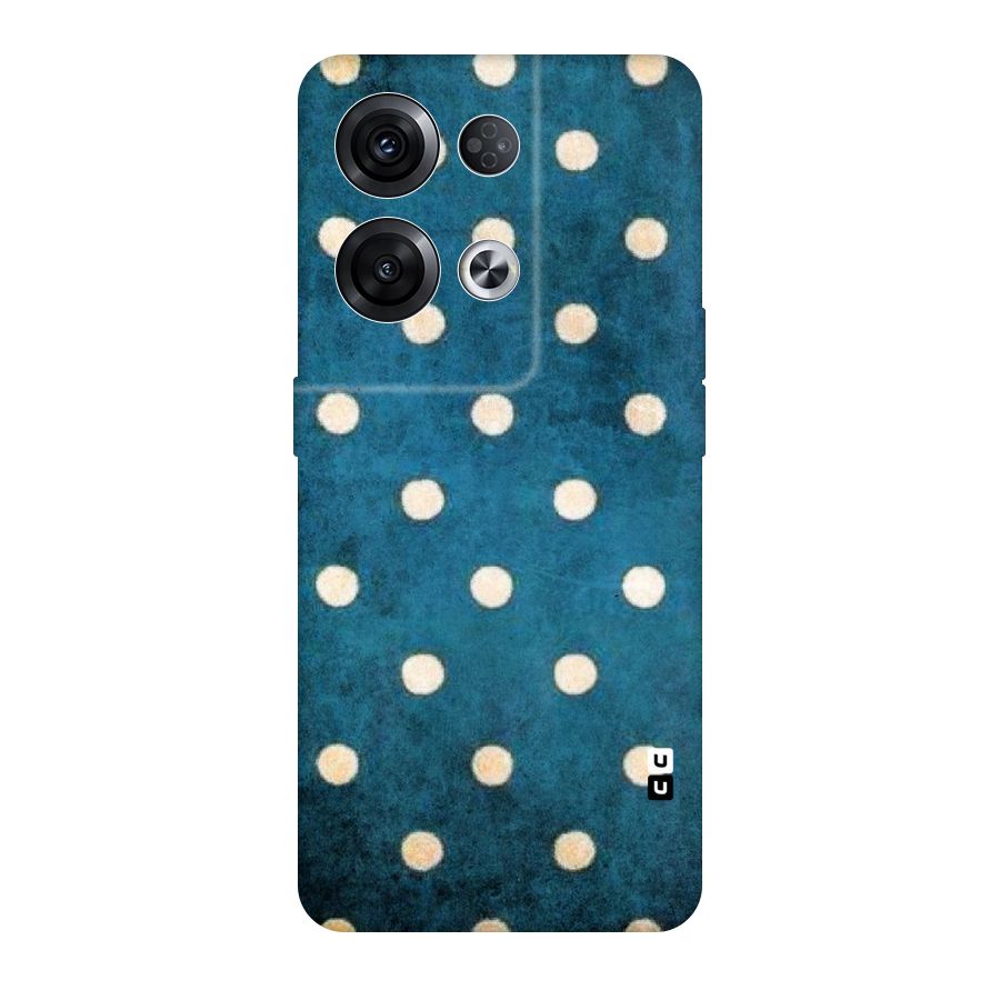 Classic Blue Polka Original Polycarbonate Back Case for Oppo Reno8 Pro 5G