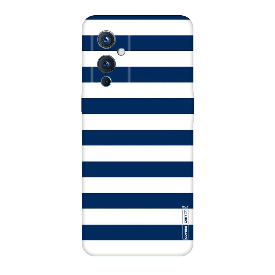 Classic Blue White Stripes Original Polycarbonate Back Case for OnePlus 9